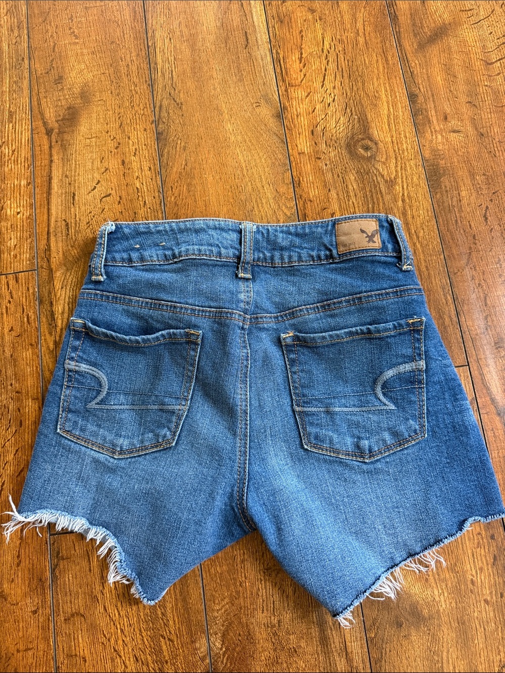 American Eagle Outfitters Distressed Blue Denim Cutoff Shorts